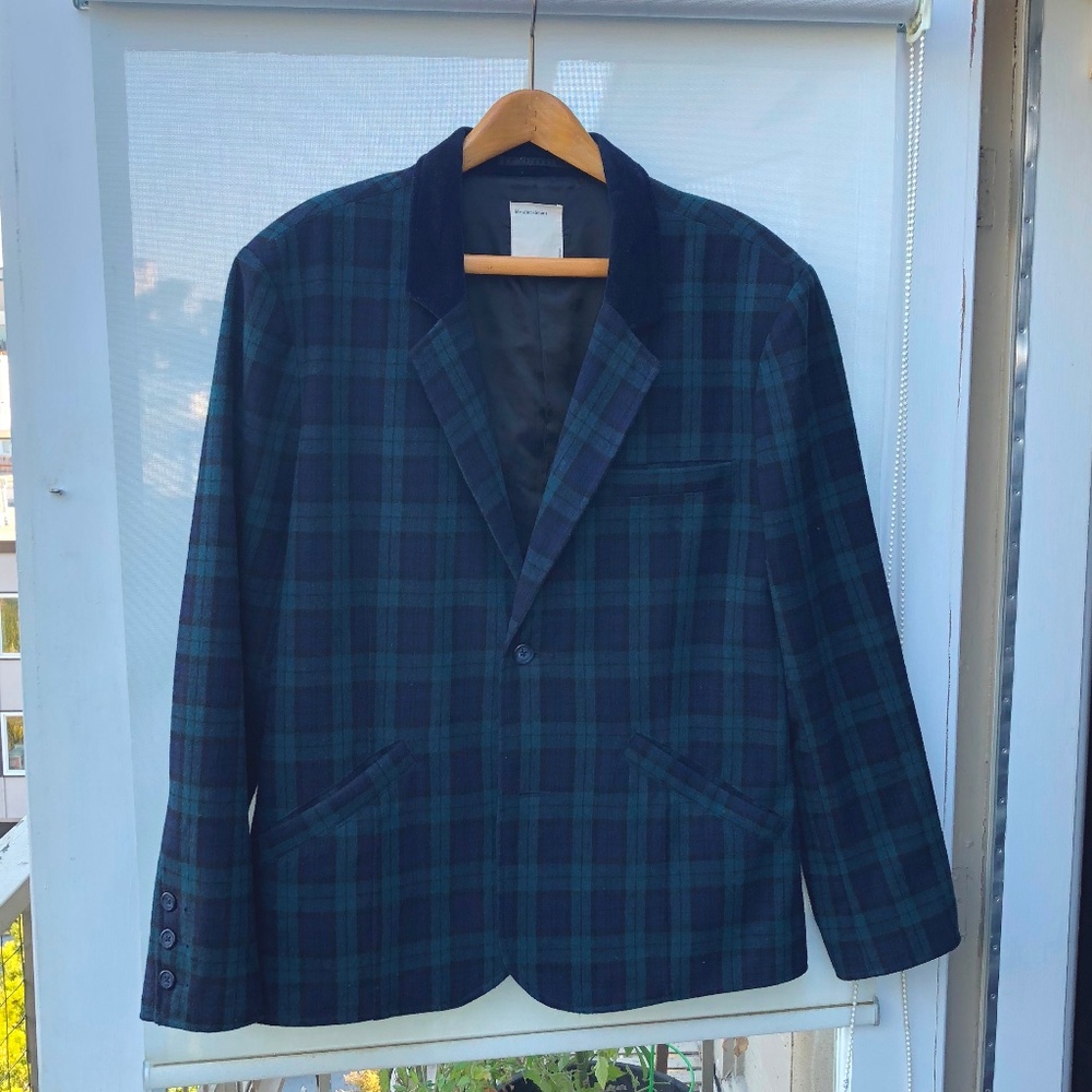 Wool Blend Smoking Jacket Men's